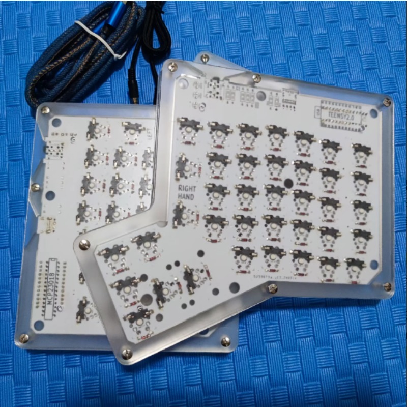 Tablet Accessories 3D Print - Ergodox Split-Tastatur-Kit, kabelgebunden, Hot-Swap-fähig, 3D-Druck/Acryl, individuelles