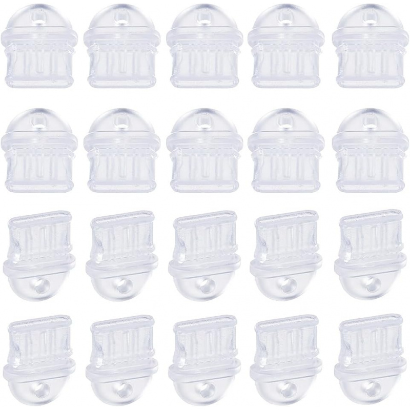 Tablet Cover Accessories - 50 Stück Typ-C Staubschutz-Stecker Transparente Ladeanschlussabdeckung