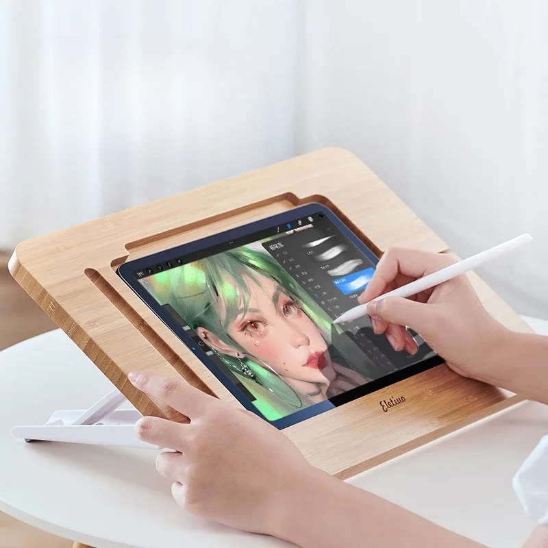 Tablet Drawing Accessories - Malhalterung aus Holz für den Schreibtisch,