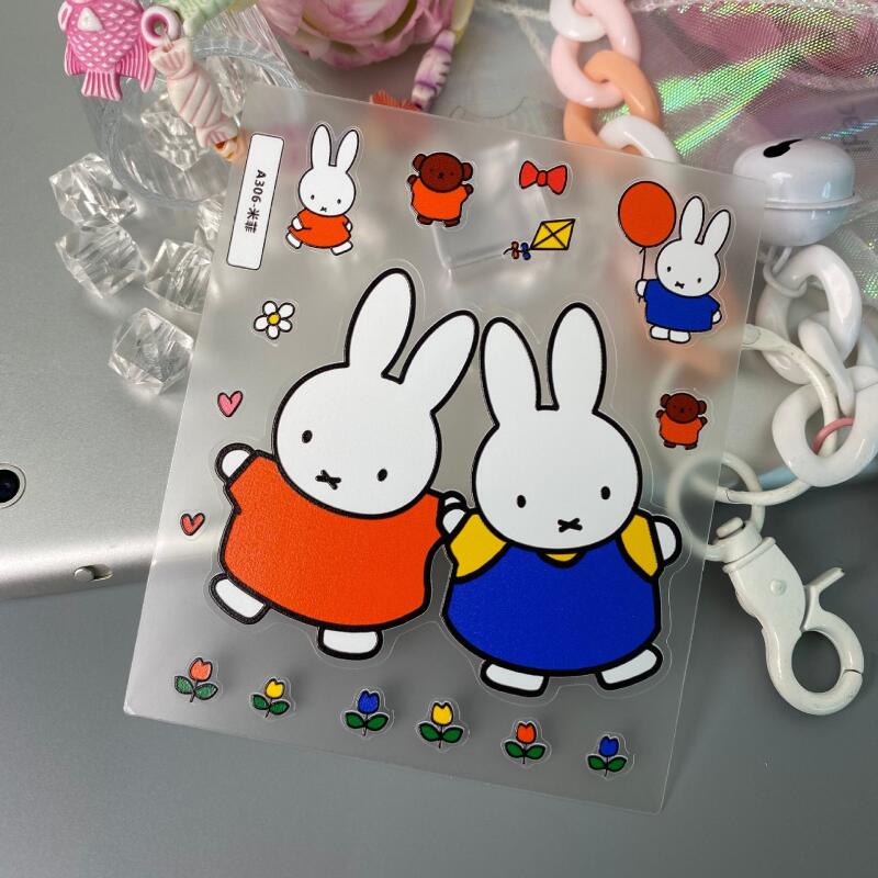 Tablet Accessories 3D Print - Cartoon Miffy 3D-Aufkleber Niedliche Anime-Druckaufkleber für