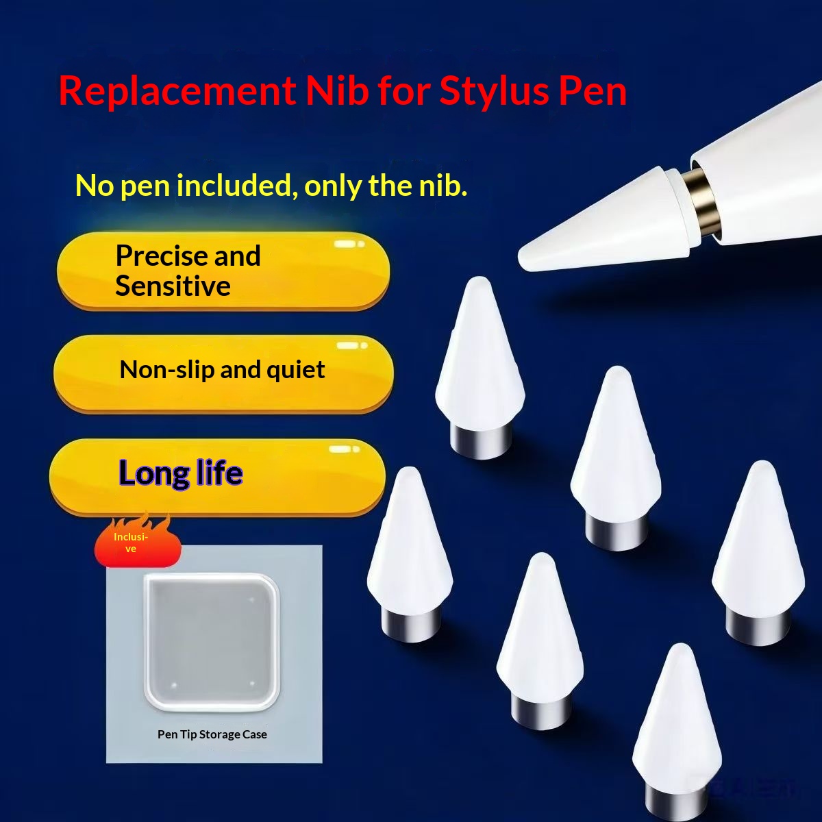 Stylus Replacement Tip - Ersatzstiftspitze für kapazitiven Stift, verschleißfeste, geräuschlose